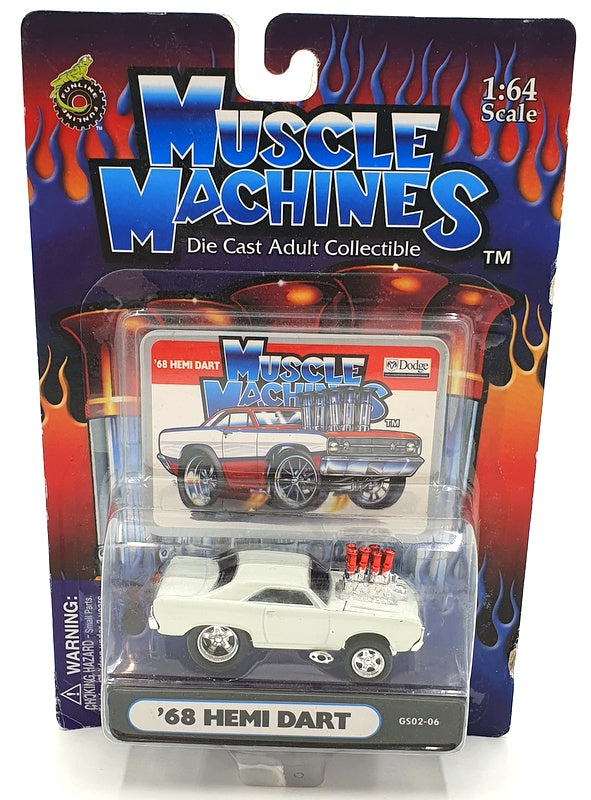 Muscle Machines 1/64 Scale Diecast 71172 GS02-06 - 1968 Dodge Hemi Dart