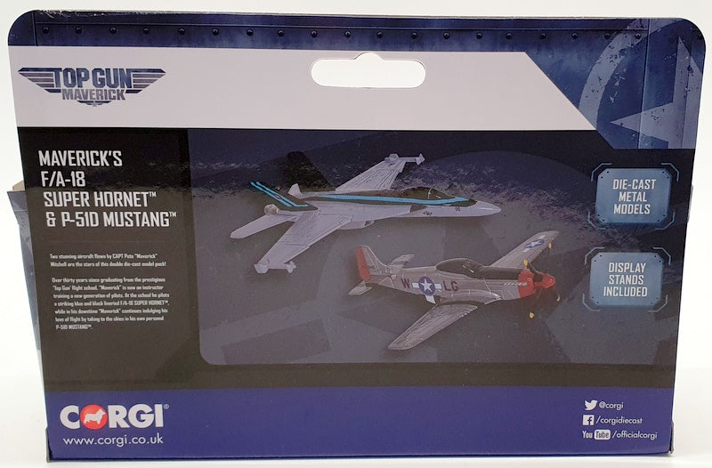 Corgi 10cm Long CS90683 - Maverick’s F/A-18 Hornet™ and P-51D Mustang™