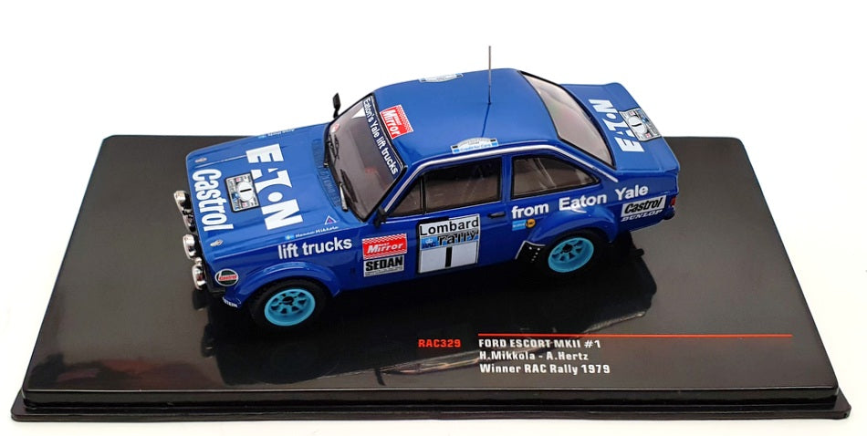 Ixo 1/43 Scale RAC329 - Ford Escort MkII - 1st RAC Rally 1979 #1 Mikkola/Hertz