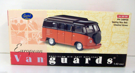 VANGUARDS 1/43 VA08100 SEALING WAX RED CHESTNUT BROWN VW CAMPER