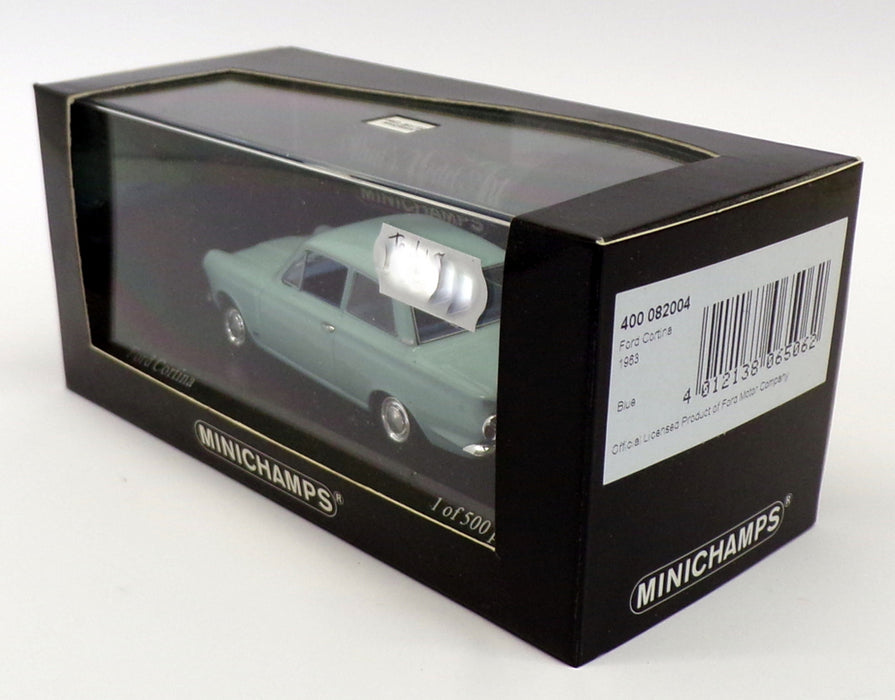 Minichamps 1/43 Scale 400 082004 - 1962 Ford Cortina Mk1 - Light Blue