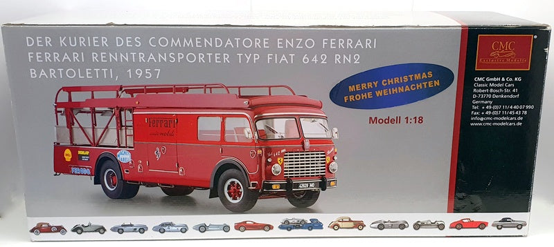 CMC 1/18 Scale M-084 - Ferrari RennTransporter Typ Fiat 642 RN2 Bartoletti 1957