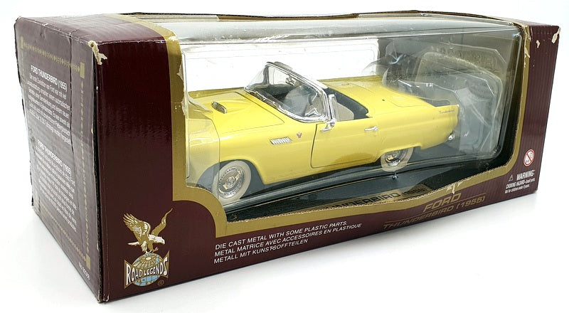 Road Signature 1/18 Scale Diecast 92068 - 1955 Ford Thunderbird - Yellow