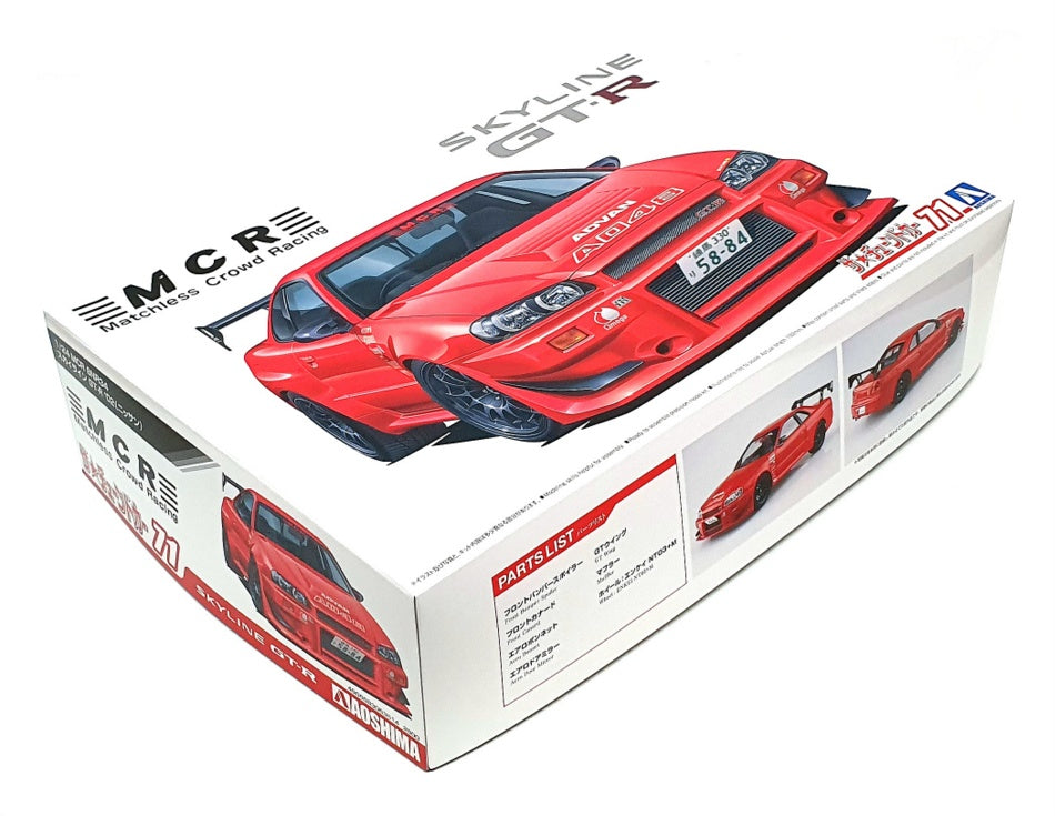 Aoshima 1/24 Scale Unbuilt Kit 063514 - 2002 MCR BNR34 Skyline GT-R (Nissan)