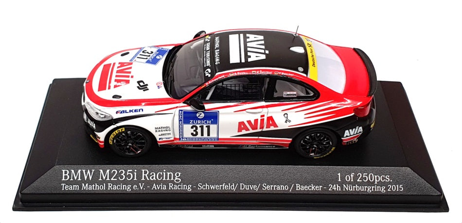 Minichamps 1/43 Scale 437 152511 - BMW M235i Team Mathol 24h Nurburgring 2015