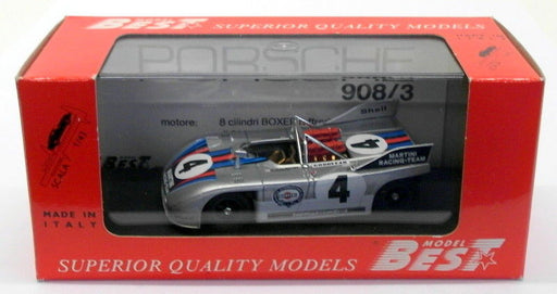 Best 1/43 Scale Diecast 9072 - Porsche 908/3 Nurburgring 1971 - #4 MV.Lennep