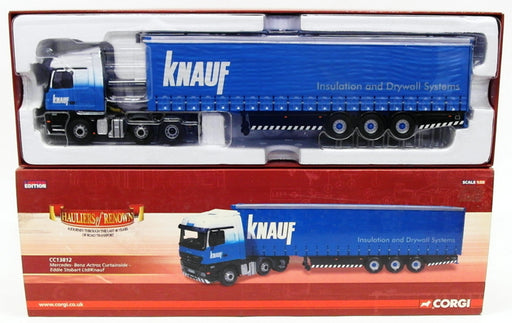 Corgi 1/50 Scale CC13812 - Mercedes Benz Actros Curtainside Eddie Stobart/Knauf