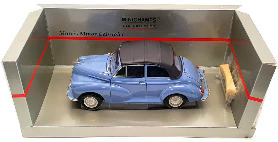 Minichamps 1/18 scale Model Car 150 137030 - Morris Minor Cabrio - Blue