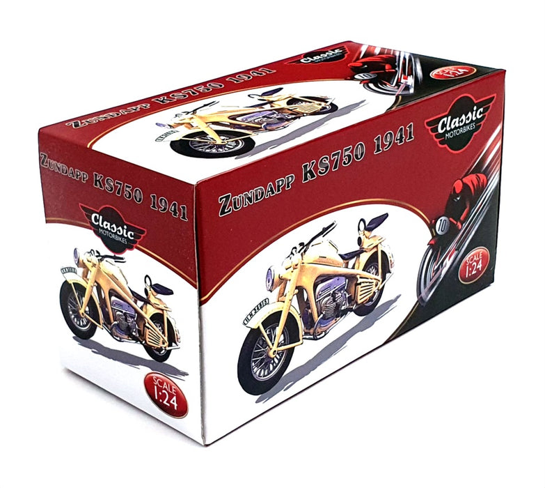 Atlas Editions 1/24 Scale Motorbike 4 658 128 - 1941 Zundapp KS750 - Cream