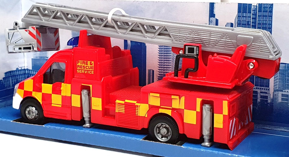 Burago Appx 18cm Long 18-32267 - Municipal Fire Truck With Ladder - Red