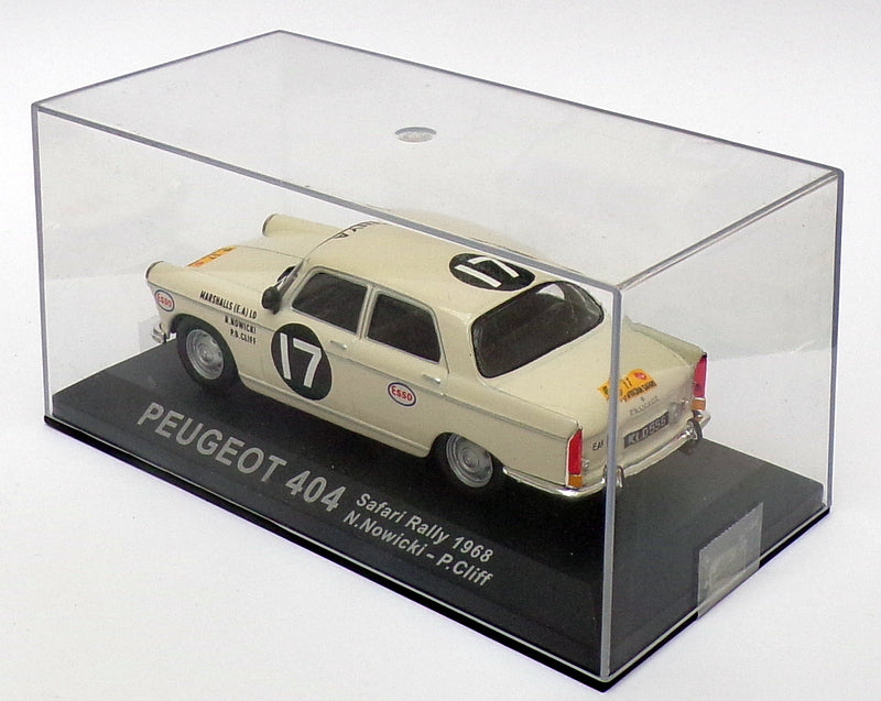 Altaya 1/43 Scale PE6817 - Peugeot 404 Safari Rally 1968 - #17 Nowicki/Cliff