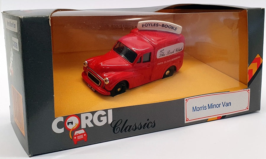 Corgi 1/43 Scale C957/6 - Morris Minor Van Foyles Brooks - Red