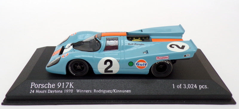 Minichamps 1/43 Scale 430 706702 - Gulf Porsche 917 K #2 Winner 24h Daytona 1970