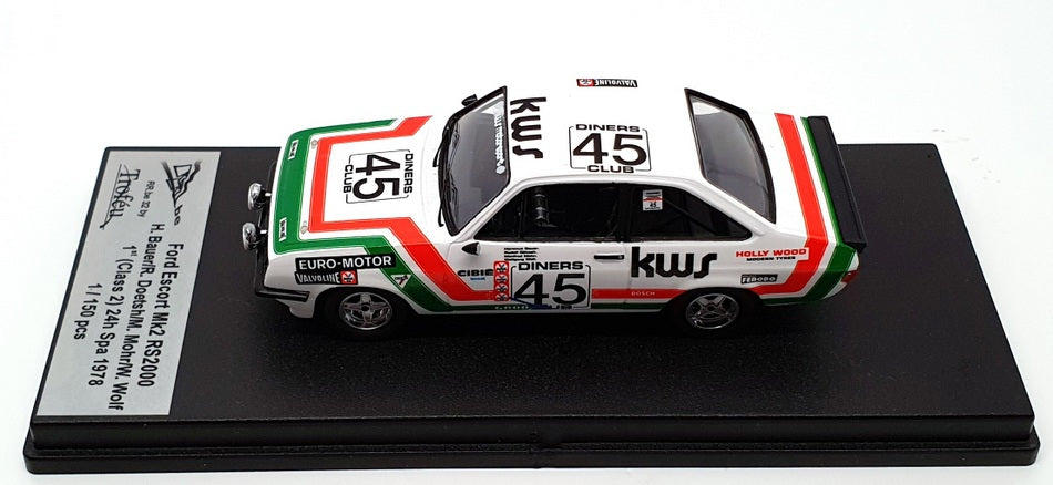 Trofeu 1/43 Scale RR.be32 - Ford Escort Mk2 RS2000 1st (Class 2) 24h Spa 1978