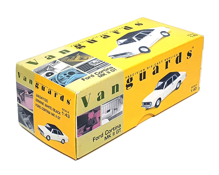 Vanguards 1/43 Scale VA04100 - Ford Cortina Mk2 GT - Ermine White/Black