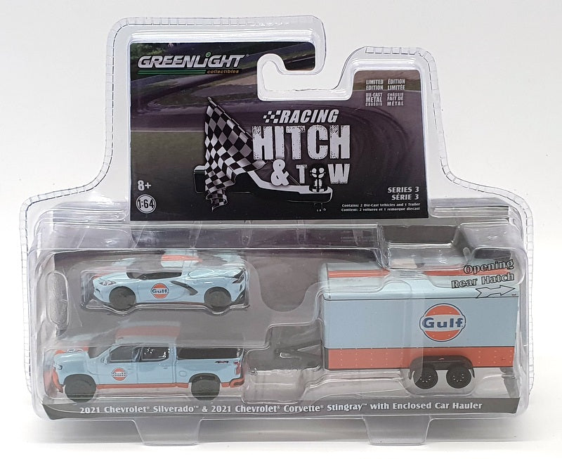 Greenlight 1/64 Scale 31100-C - 2021 Chevrolet Silverado & Corvette Stingray