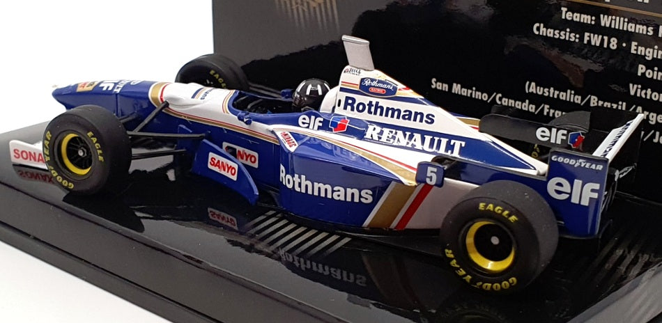 Minichamps 1/43 Scale 436 960005 F1 Williams Renault FW18 Hill World Champ 1996