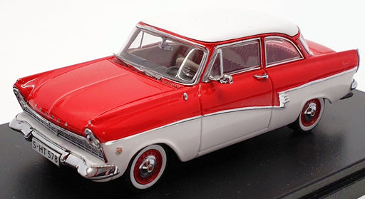 PremiumX Models 1/43 Scale Model Car PRD387 - 1957 Ford Taunus 17M - Red/White