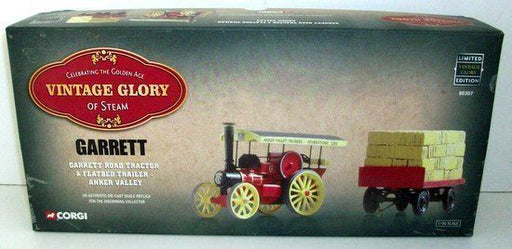 CORGI 1/50 - 80307 GARRETT ROAD TRACTOR & FLATBED TRAILER - ANKER VALLEY