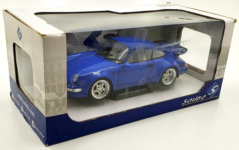 Solido 1/18 Scale Diecast S1803405 - Porsche 911 (964) Turbo - Blue