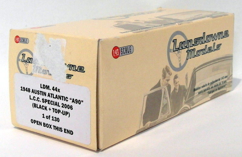 Lansdowne Models 1/43 Scale LDM44X - 1948 Austin Atlantic A90 Top Up - LCC Black