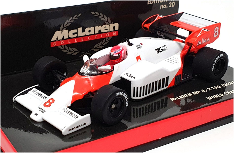 Minichamps 1/43 Scale 530 844308 - F1 McLaren MP 4/2 N. Lauda World Champ 1984