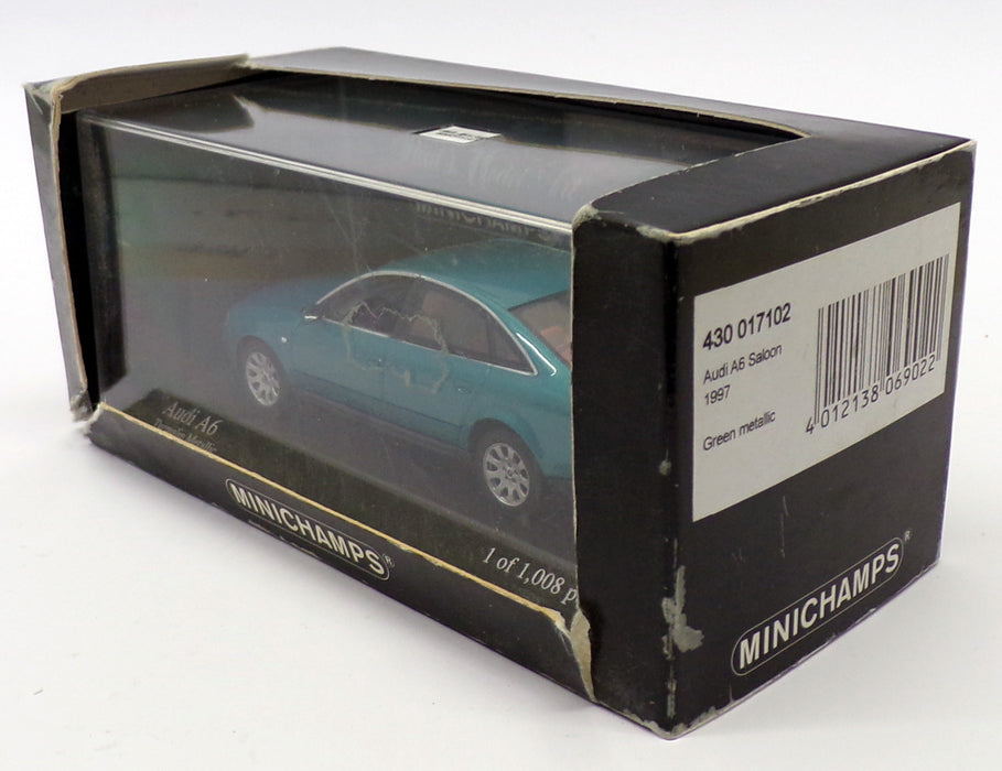 Minichamps 1/43 Scale 430 017102 - 1997 Audi A6 Saloon - Metallic Green