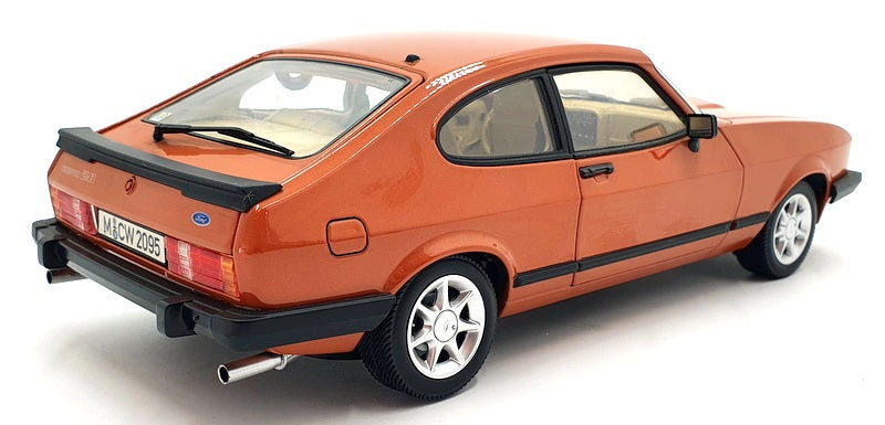 Norev 1/18 Scale Diecast DC24222D Ford Capri 2.8 - Orange With Case