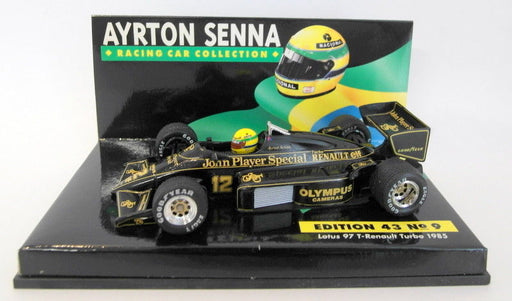 Minichamps 1/43 Scale AS2 43 No.9 Lotus 97 T Renault Turbo 1985 Ayrton Senna