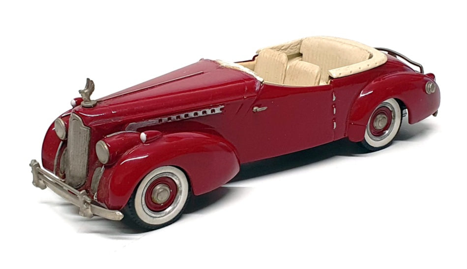 Western 1/43 Scale WMS31 - 1940 Packard Darrin Super 8 - Deep Red/White