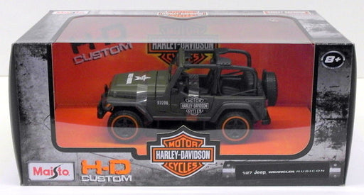 Maisto 1/27 Scale Diecast 32190 - Jeep Wrangler Rubicon H-D Custom - Green