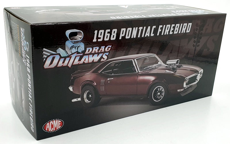 Acme 1/18 Scale Diecast A1805216 - 1968 Pontiac Firebird - Maroon