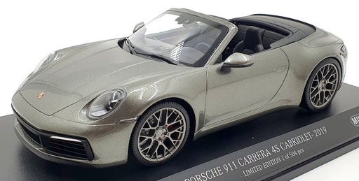 Minichamps 1/18 Scale 155 067337 Porsche 911 Carrera 4S Cabrio 2019 Met Green