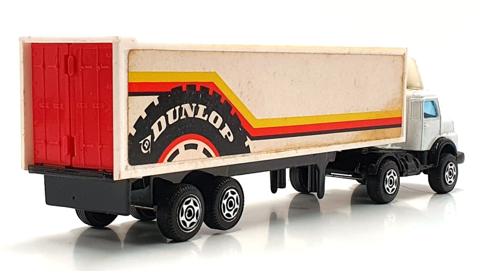 Corgi 18cm Long 1146 - Mercedes Benz Truck & Trailer Dunlop - White