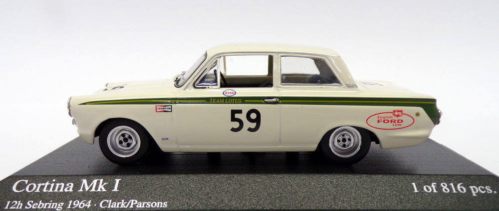 Minichamps 1/43 Scale 400 648259 - Ford Cortina Mk1 - 12h Sebring 1964