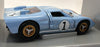 Eagles Race 1/18 Scale - 39004 Ford GT40 MK2 Light blue #1 model car