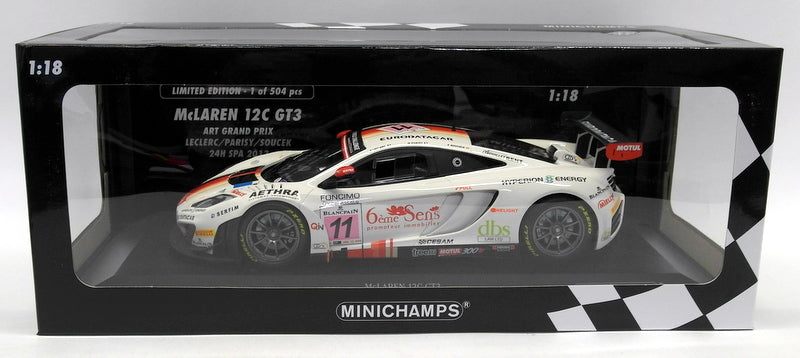 Minichamps 1/18 Scale Diecast - 151 131311 McLaren 12C GT3 ART GP 24H Spa 2013