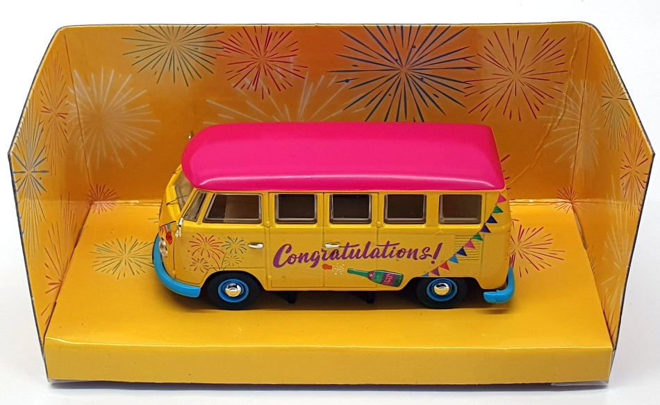 Corgi Appx 9cm Long Diecast CC02736 - VW Campervan - Congratulations