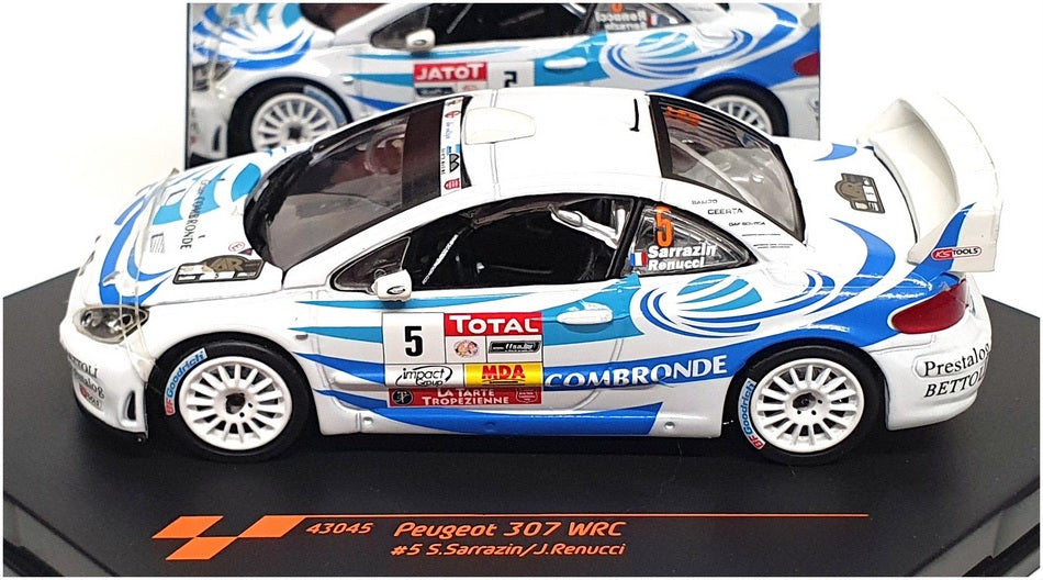 Vitesse 1/43 Scale 43045 - Peugeot 307 WRC 2nd #5 Rally du Var 2011 - White/Blue