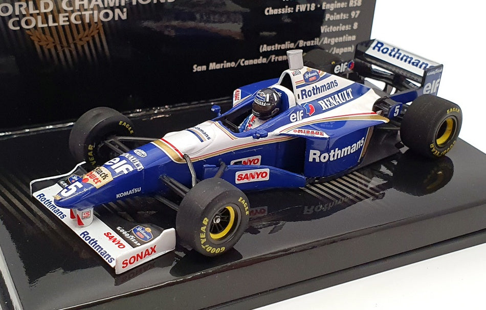 Minichamps 1/43 Scale 436 960005 F1 Williams Renault FW18 Hill World Champ 1996