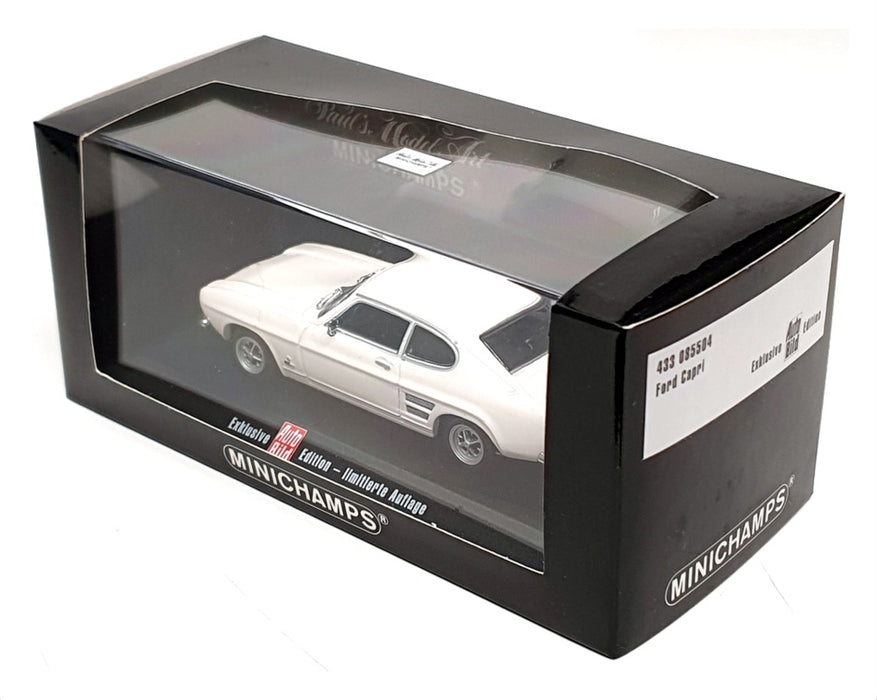 Minichamps 1/43 Scale 433 085504 - Ford Capri Auto Bild Edition - White