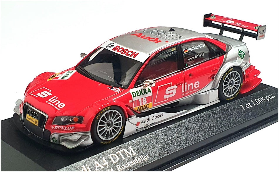 Minichamps 1/43 Scale 400 081718 - Audi A4 DTM 2008 - #18 M. Rockenfeller