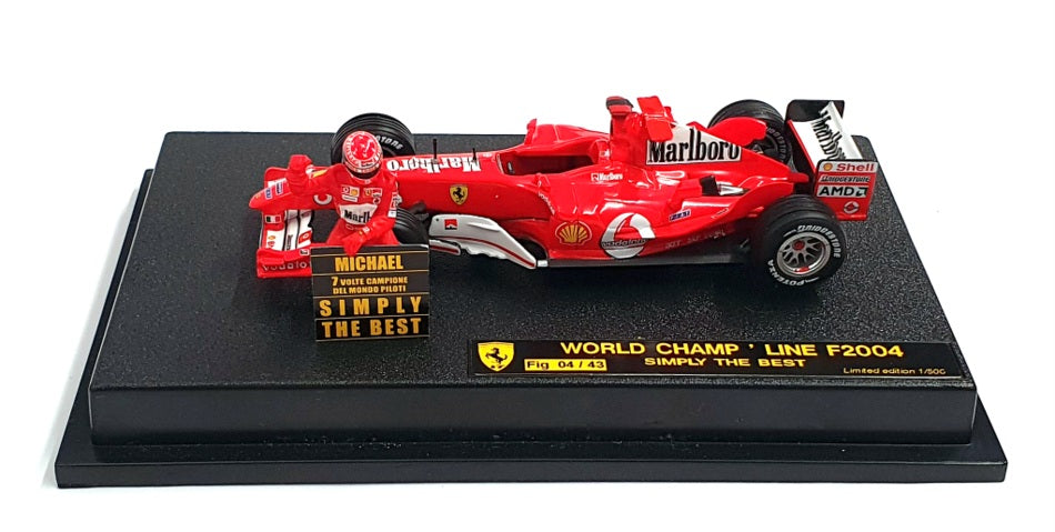 Hotwheels 1/43 Scale 04469 - F1 Ferrari F2004 M'Boro - Schumacher World Champion