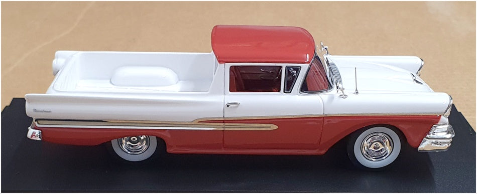 Goldvarg 1/43 Scale GC-70A - 1958 Ford Ranchero Truck - Torch Red/White