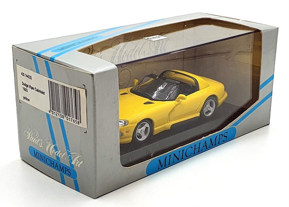 Minichamps 1/43 Scale 430 144030 - 1993 Dodge Viper Cabriolet  - Yellow