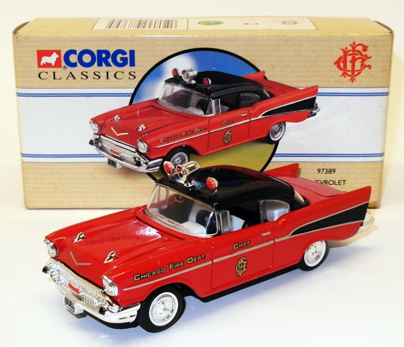 Corgi 1/43 Scale Model Car 97389 - Chevrolet - Chicago Fire Chief