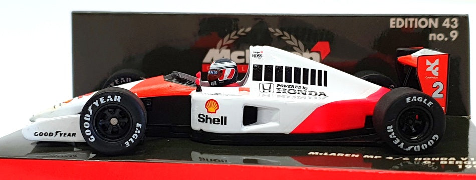 Minichamps 1/43 Scale 530 914302 - F1 McLaren MP 4/6 Honda V12 - G.Berger 1991