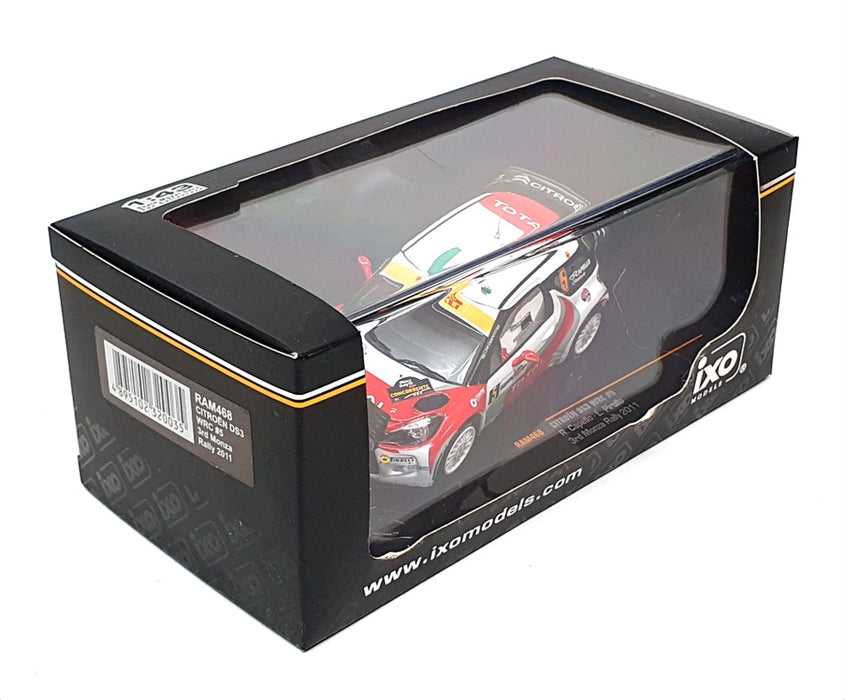 Ixo 1/43 Scale RAM468 - Citroen DS3 WRC #5 3rd Monza Rally 2011