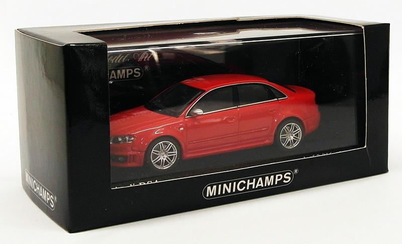 Minichamps 1/43 Scale Model Car 400 014600 - 2005 Audi RS 4 - Metallic Red