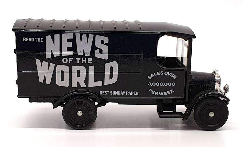 Corgi 13cm Long Diecast C848 - Thornycroft Van News Of The World - Black